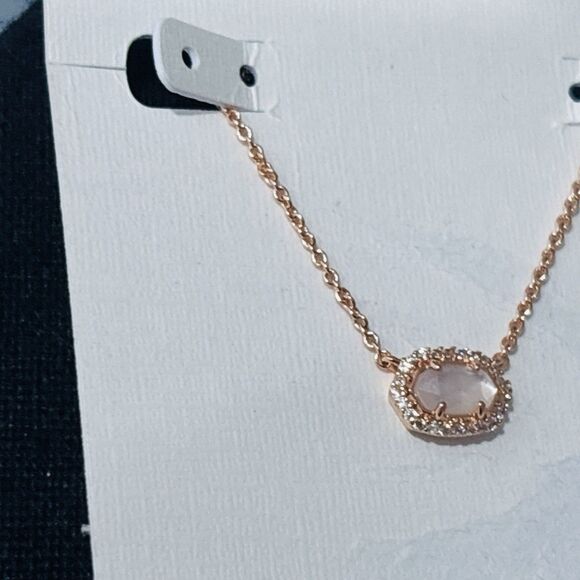 Kendra Scott Chelsea Necklace Mother of Pearl Pendant Rose Gold Tone NEW - Picture 4 of 10